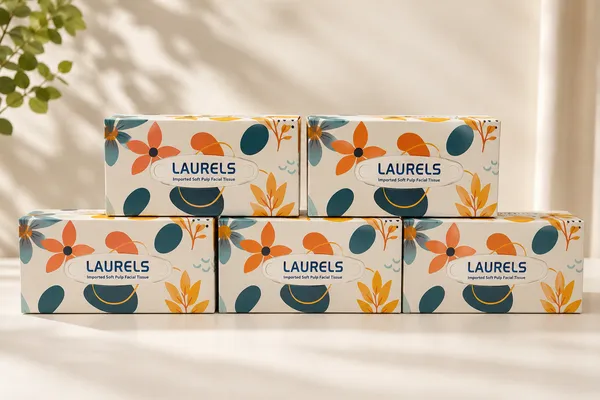 Laurels__Facial_Tissue_Box_100_Pulls_Pack_Of_5