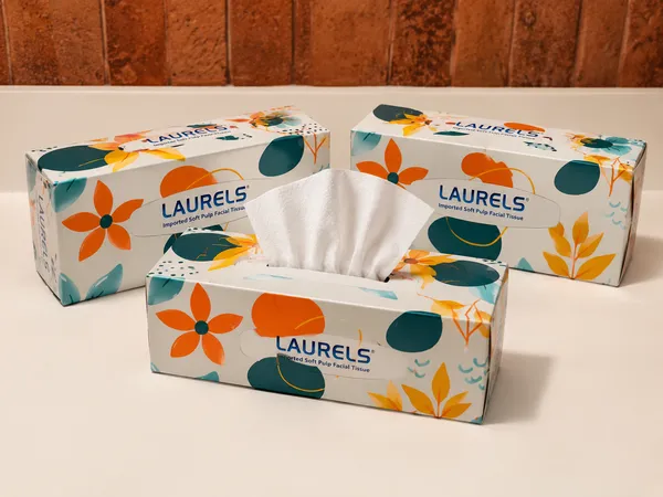 Laurels__Facial_Tissue_Box_100_Pulls_Pack_Of_3