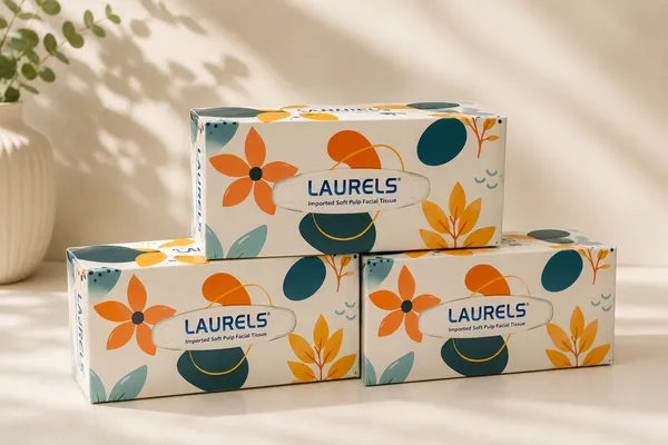 Laurels__Facial_Tissue_Box_100_Pulls_Pack_Of_3