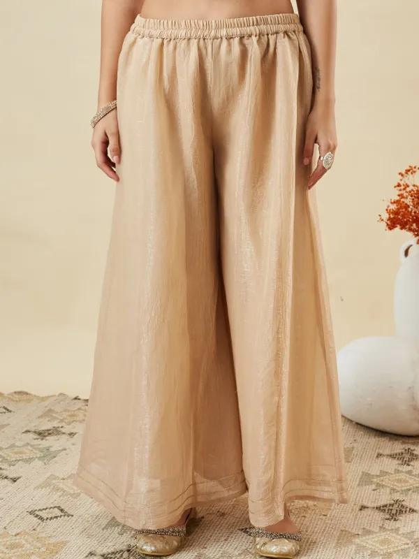 Women_Embroidered_Tiered_Thread_Work_Kurta_With_Palazzos_With_Dupatta