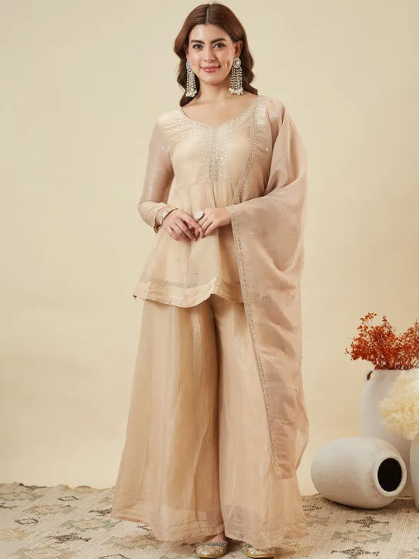 Women_Embroidered_Tiered_Thread_Work_Kurta_With_Palazzos_With_Dupatta