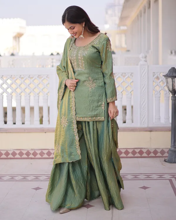 Ethnic_Motifs_Embroidered_Round_Neck_Kurta_&_Sharara_With_Dupatta