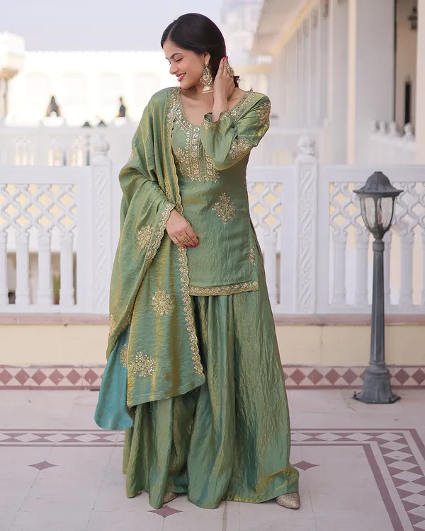 Ethnic_Motifs_Embroidered_Round_Neck_Kurta_&_Sharara_With_Dupatta