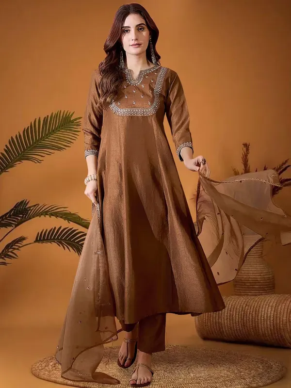 Floral_Embroidered_Sequinned_A-Line_Kurta_With_Trousers_&_Dupatta
