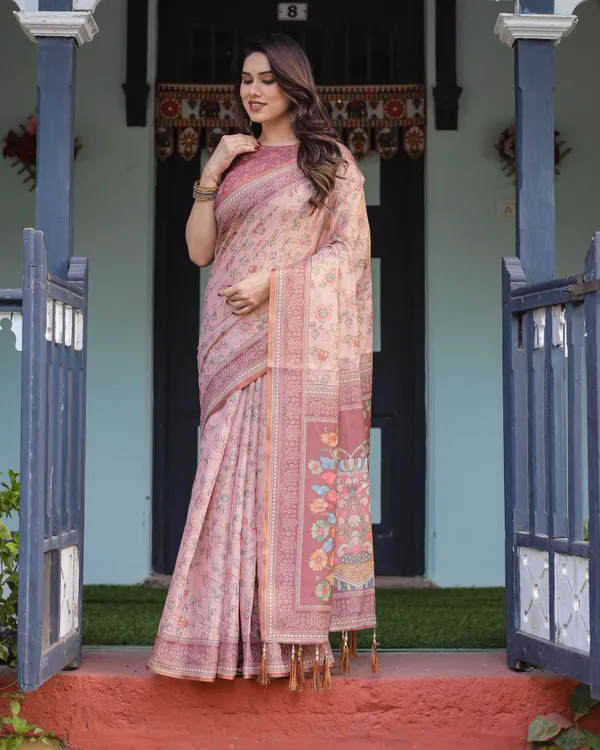 Blush_Pink_Handloom_Cotton-Linen_Saree_with_Floral_Motifs_and_Artistic_Pallu