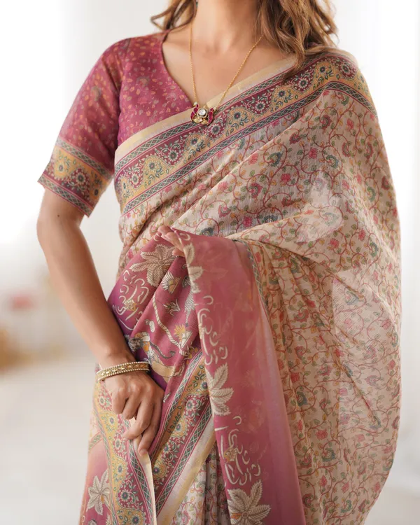 Beige_&_Mauve_Handloom_Cotton_Saree_with_Floral_Jaal,_Peacock_Motifs_&_Storytelling_Pallu