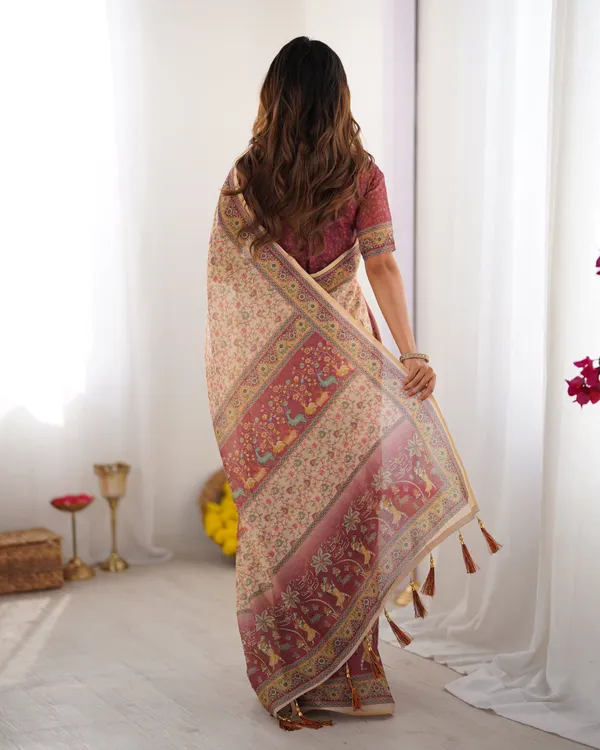 Beige_&_Mauve_Handloom_Cotton_Saree_with_Floral_Jaal,_Peacock_Motifs_&_Storytelling_Pallu