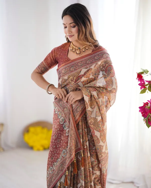 Rust_Beige_Pure_Linen_Cotton_Saree_with_Paisley_Motifs_and_Mandala_Artwork