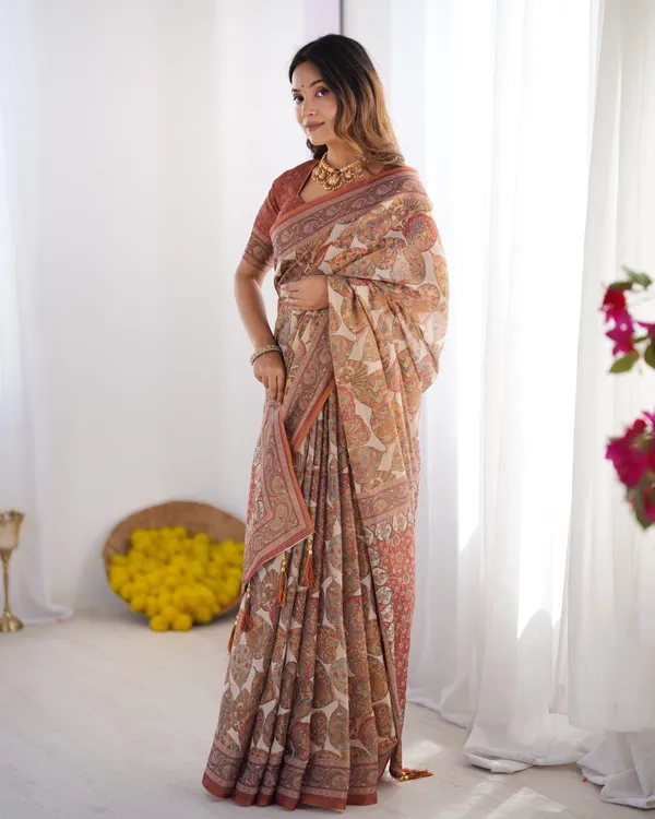 Rust_Beige_Pure_Linen_Cotton_Saree_with_Paisley_Motifs_and_Mandala_Artwork