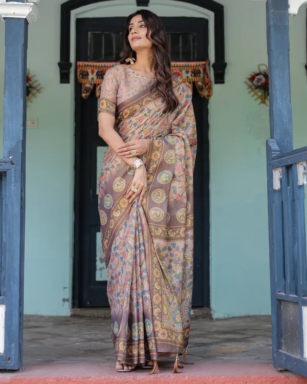 Mauve_Beige_Handloom_Cotton_Saree_with_Pastel_Floral_Print_&_Royal_Tree-Elephant_Pallu