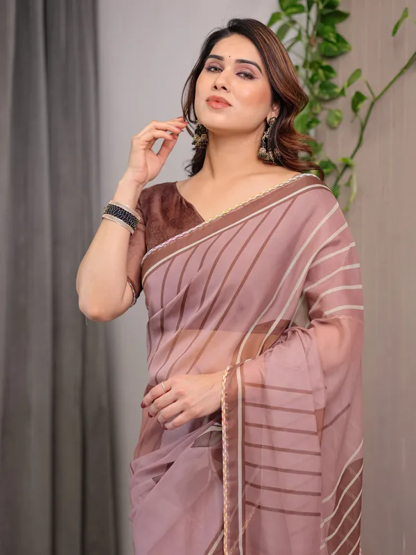 Dusty_Rose_Geometric_Printed_Organza_Saree_with_Multicolour_Lace_Border_|_Designer_Lightweight_Organza_Saree_with_Attached_Blouse_Piece_|_Elegant_Contemporary_Festive_Saree