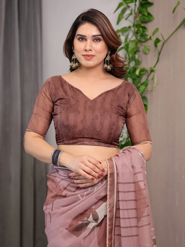 Dusty_Rose_Geometric_Printed_Organza_Saree_with_Multicolour_Lace_Border_|_Designer_Lightweight_Organza_Saree_with_Attached_Blouse_Piece_|_Elegant_Contemporary_Festive_Saree