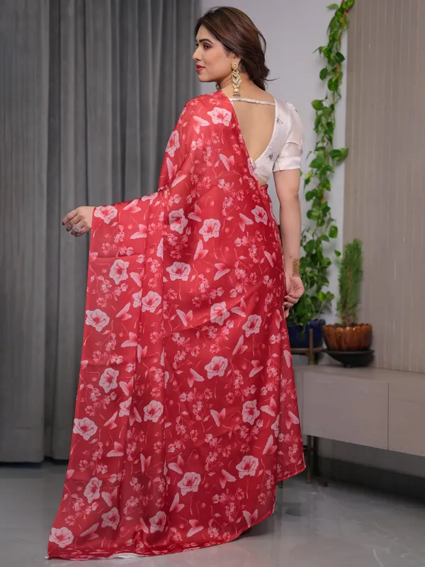 Red_Satin_Georgette_Floral_Printed_Saree_with_Attached_Blouse_–_Elegant_Soft-Flow_Designer_Saree_for_Parties_&_Festive_Wear