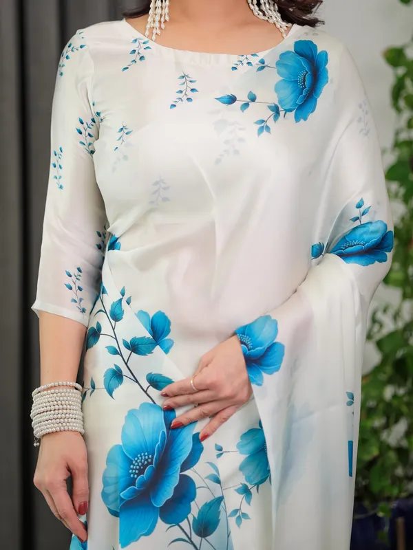 White_&_Blue_Floral_Satin_Georgette_Saree_with_Watercolour_Bloom_Print_and_Designer_Back-Tie_Blouse