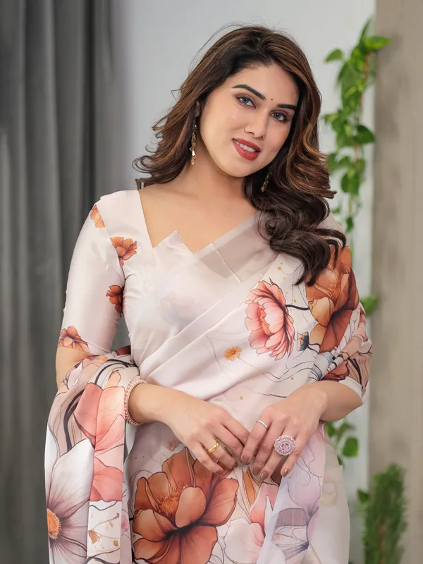Ivory_Beige_Satin_Georgette_Abstract_Floral_Printed_Saree_with_Attached_Blouse_–_Elegant_Designer_Saree_for_Festive_&_Sophisticated_Wear