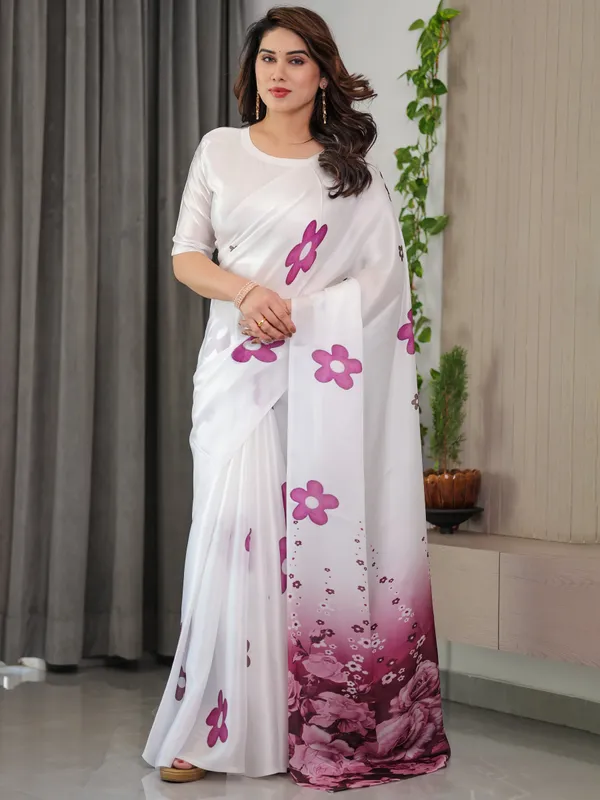 Pearl_White_Satin_Georgette_Ombre_Floral_Printed_Saree_with_Attached_Blouse_–_Elegant_Rose_Print_Designer_Saree_for_Festive_&_Party_Wear