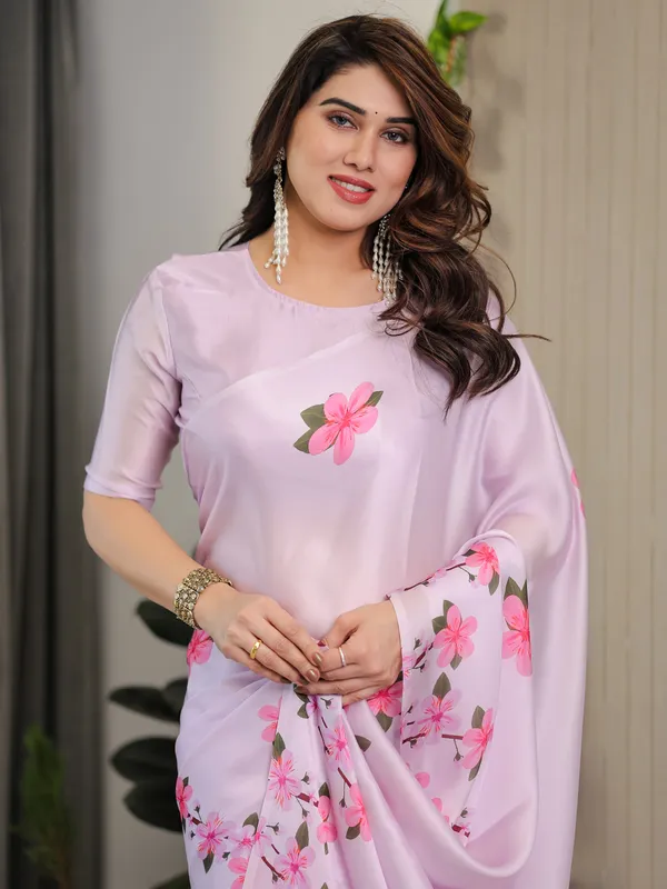 Blush_Pink_Satin_Georgette_Floral_Printed_Saree_with_Attached_Blouse_–_Soft_Cherry_Blossom_Designer_Drape