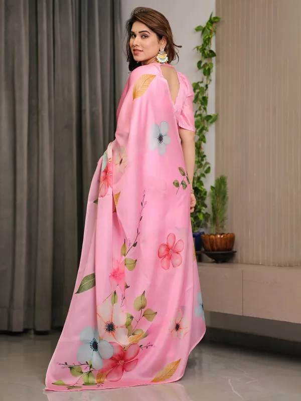 Blush_Pink_Satin_Georgette_Floral_Printed_Saree_with_Attached_Blouse_–_Soft_Pastel_Bloom_Designer_Drape