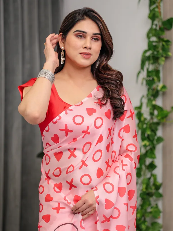 Blush_Pink_Satin_Georgette_Love-Themed_Printed_Saree_with_Romantic_Heart_&_Typography_Motifs_and_Matching_Blouse