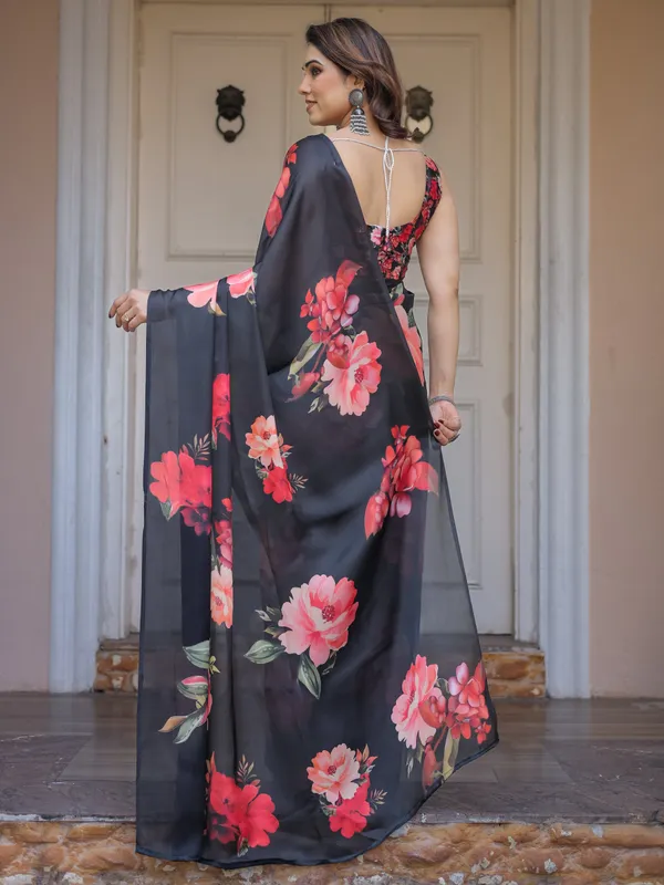 Black_Red_Floral_Printed_Satin_Georgette_Saree_with_Designer_Blouse_–_Party_&_Evening_Wear