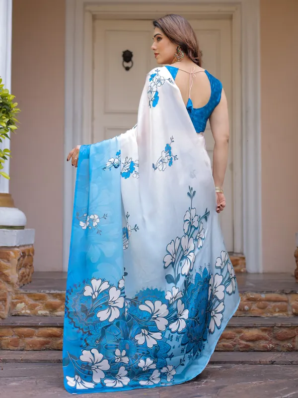 Powder_Blue_&_Ivory_Floral_Printed_Satin_Georgette_Saree_with_Matching_Blouse_–_Elegant_Party_&_Day_Occasion_Wear
