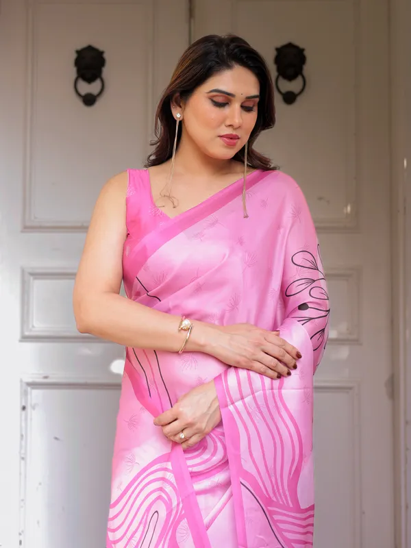 Blush_Pink_Abstract_Printed_Satin_Georgette_Saree_with_Designer_Pallu_&_Unstitched_Blouse_–_Elegant_Day_&_Party_Wear