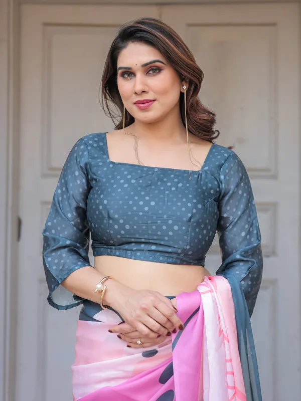 Slate_Grey_&_Pink_Abstract_Designer_Satin_Georgette_Saree_with_Artistic_Pallu_&_Unstitched_Blouse_–_Modern_Party_Wear