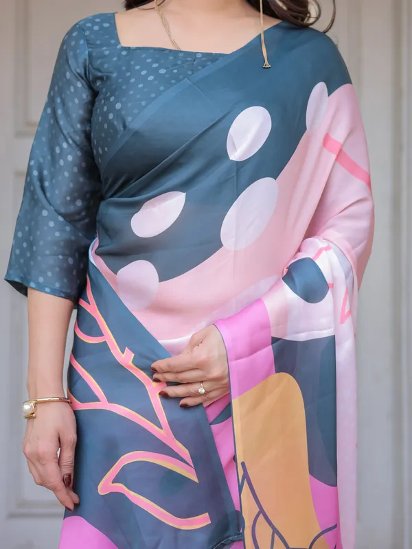 Slate_Grey_&_Pink_Abstract_Designer_Satin_Georgette_Saree_with_Artistic_Pallu_&_Unstitched_Blouse_–_Modern_Party_Wear