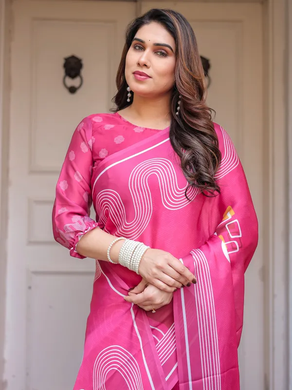 Wine_&_Ivory_Artistic_Horse_Print_Soft_Satin_Georgette_Saree_with_Matching_Blouse_–_Statement_Contemporary_Draping