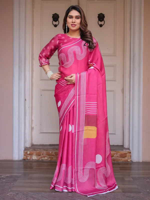 Wine_&_Ivory_Artistic_Horse_Print_Soft_Satin_Georgette_Saree_with_Matching_Blouse_–_Statement_Contemporary_Draping
