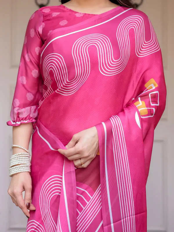 Wine_&_Ivory_Artistic_Horse_Print_Soft_Satin_Georgette_Saree_with_Matching_Blouse_–_Statement_Contemporary_Draping