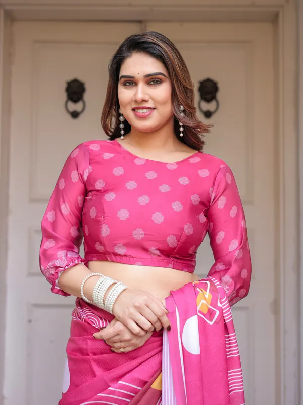 Wine_&_Ivory_Artistic_Horse_Print_Soft_Satin_Georgette_Saree_with_Matching_Blouse_–_Statement_Contemporary_Draping