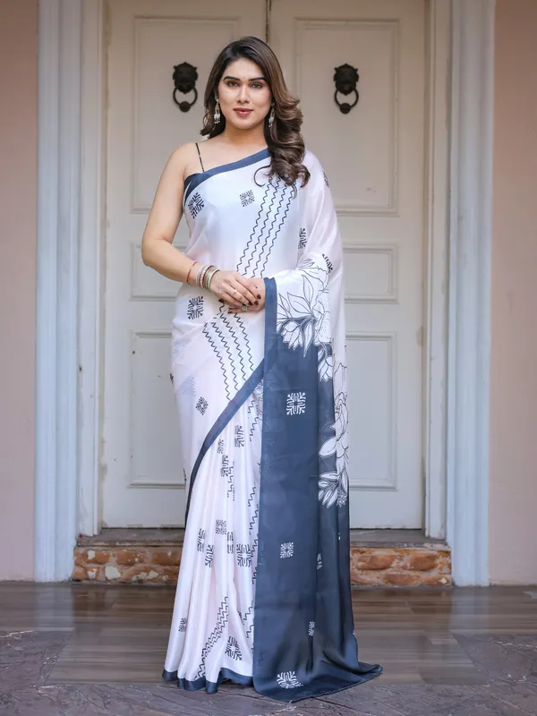 Grey_&_Ivory_Floral_Printed_Satin_Georgette_Saree_with_Matching_Blouse_–_Elegant_Contemporary_Party_Wear