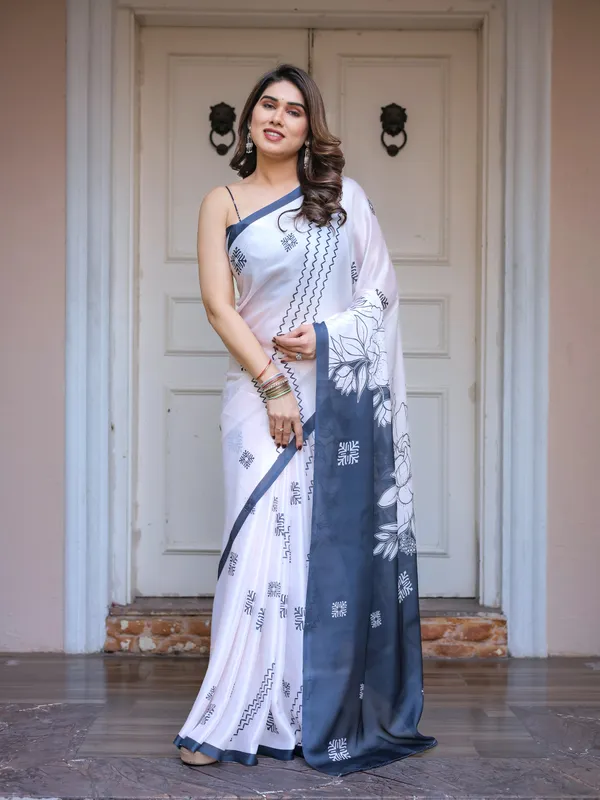 Grey_&_Ivory_Floral_Printed_Satin_Georgette_Saree_with_Matching_Blouse_–_Elegant_Contemporary_Party_Wear