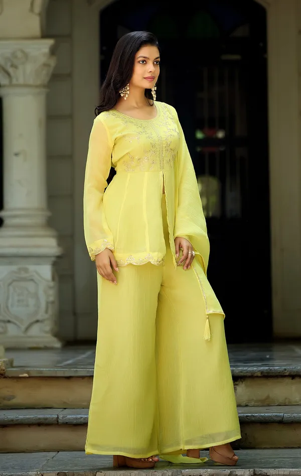 Women_Ethnic_Motifs_Embroidered_Empire_Sequinned_Pure_Silk_Kurta_with_Palazzos_&_With_Dupatta