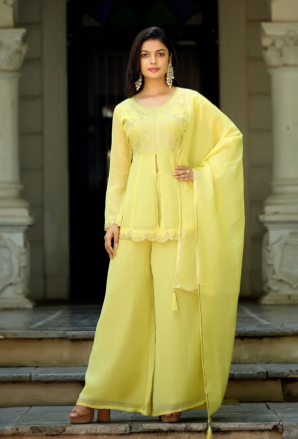 Women_Ethnic_Motifs_Embroidered_Empire_Sequinned_Pure_Silk_Kurta_with_Palazzos_&_With_Dupatta