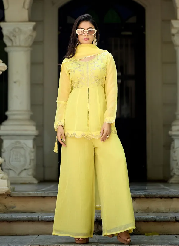 Women_Ethnic_Motifs_Embroidered_Empire_Sequinned_Pure_Silk_Kurta_with_Palazzos_&_With_Dupatta