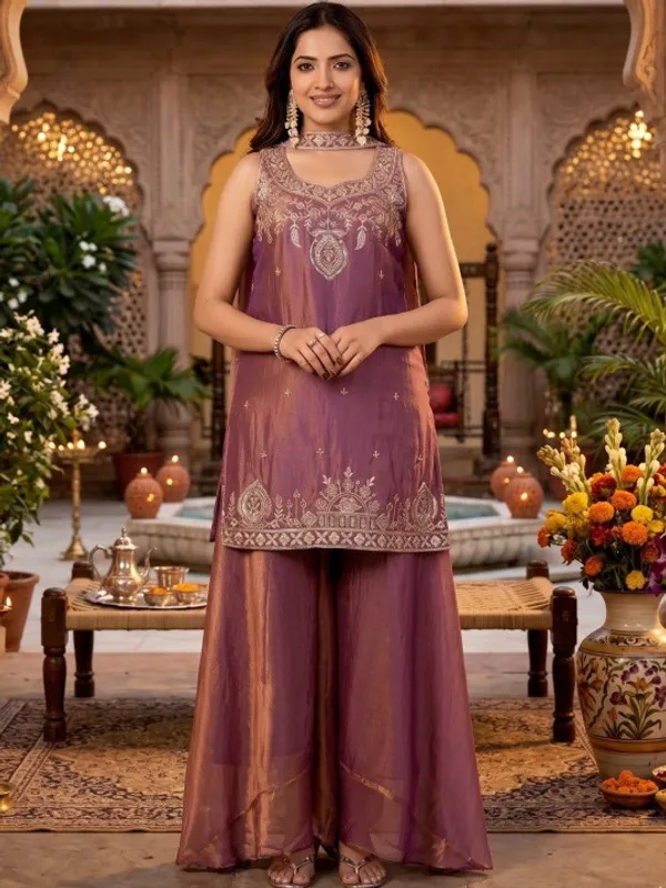 Women_Ethnic_Motifs_Embroidered_Regular_Pure_Silk_Kurta_with_Sharara_&_With_Dupatta