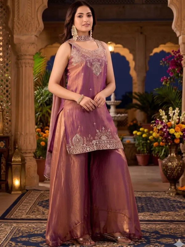 Women_Ethnic_Motifs_Embroidered_Regular_Pure_Silk_Kurta_with_Sharara_&_With_Dupatta