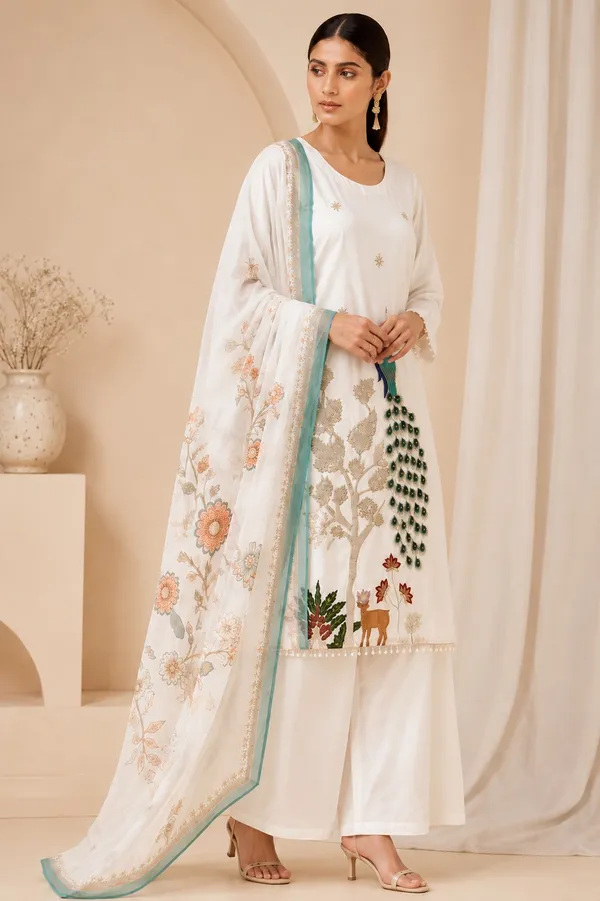 Women_Ethnic_Motifs_Embroidered_Regular_Thread_Work_Kurta_with_Palazzos_&_With_Dupatta