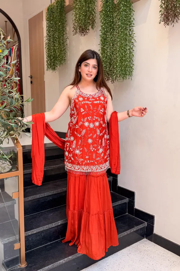 Red_Silk_Straight_Ethnic_Motifs_Embroidered_Kurta_Sharara_Set_For_Women