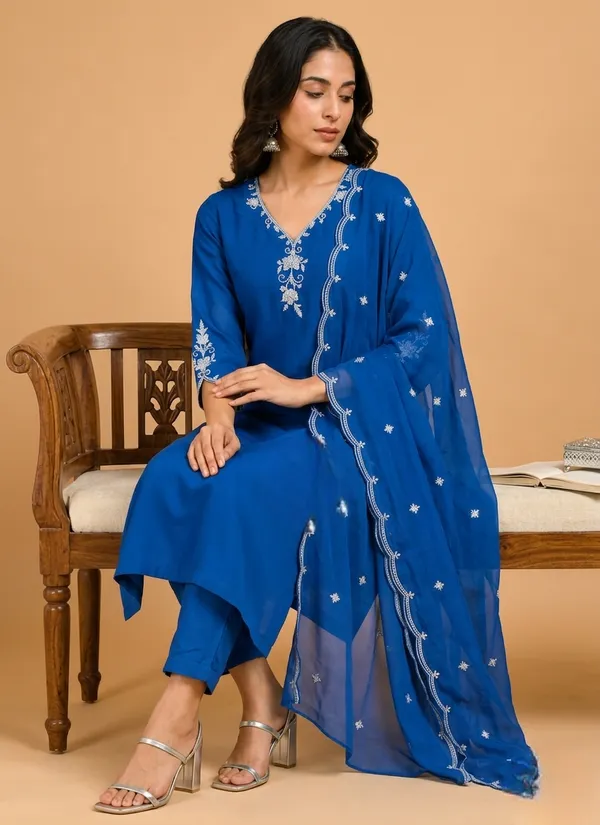 Women_Ethnic_Motifs_Embroidered_Regular_Thread_Work_Kurta_with_Trousers_&_With_Dupatta