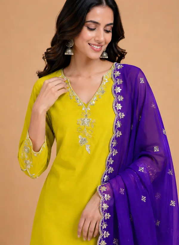 Women_Ethnic_Motifs_Embroidered_Regular_Thread_Work_Kurta_with_Trousers_&_With_Dupatta