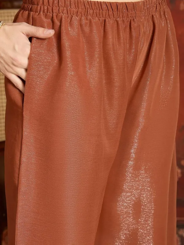 Rust_Silk_Chiffon_Embroidered_Regular_Kurta_Palazzo_Set_For_Women