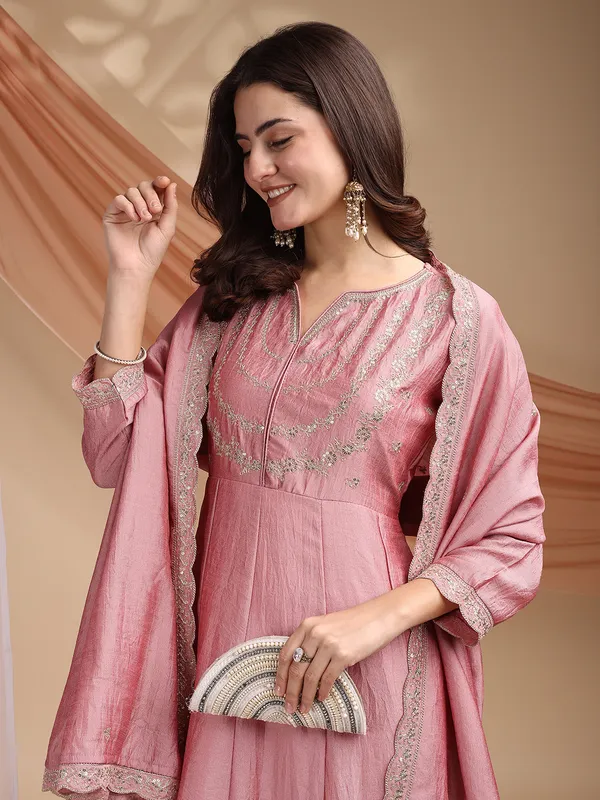 Women_Silk_Embroidered_Anarkali_Kurta_And_Pant_Set_With_Dupatta