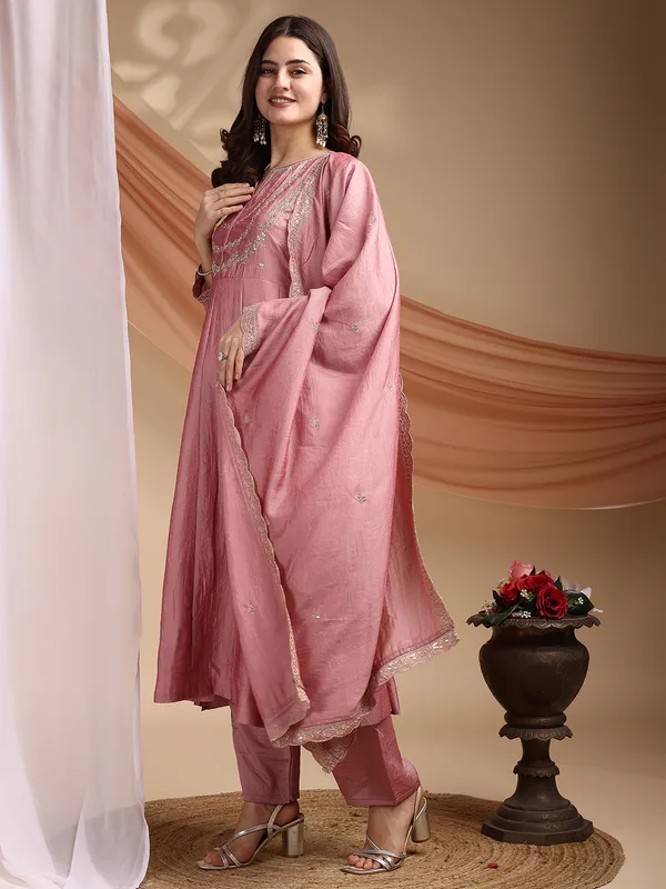 Women_Silk_Embroidered_Anarkali_Kurta_And_Pant_Set_With_Dupatta