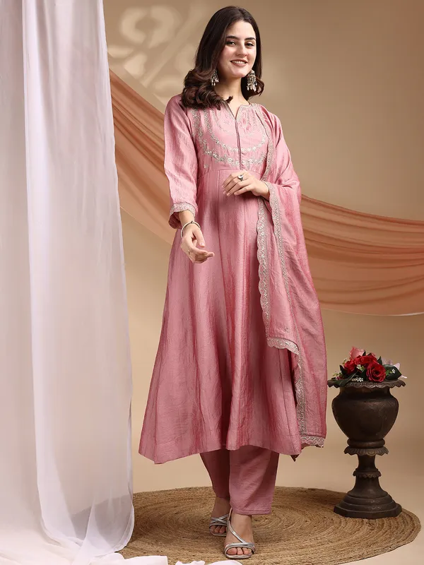 Women_Silk_Embroidered_Anarkali_Kurta_And_Pant_Set_With_Dupatta