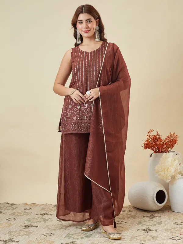 Women_Ethnic_Motifs_Embroidered_Regular_Sequinned_Kurta_With_Palazzos_With_Dupatta