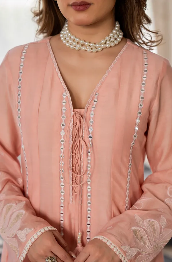 Women_Floral_Embroidered_Regular_Mirror_Work_Chanderi_Cotton_Kurta_With_Trousers_&_Dupatta
