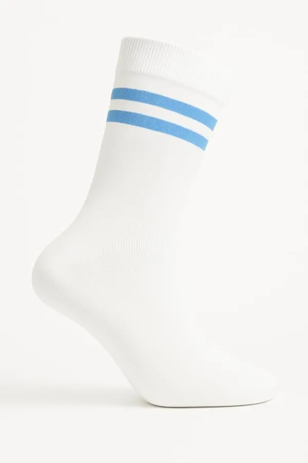 White_And_Sky_Blue_Kids_And_Adults_Socks_With_80%_Cotton,_20%_Lycra_(_Pack_Of_3_)